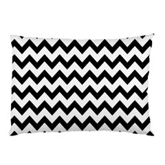 Black And White Chevron Pillow Case (two Sides) by GardenOfOphir