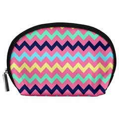 Chevron Pattern Gifts Accessory Pouch (large) by GardenOfOphir