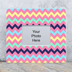 Chevron Pattern Gifts White Wall Photo Frame 5  X 7  by GardenOfOphir