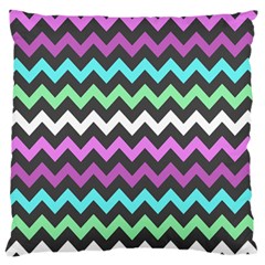 Chevron Pattern Gifts Large Premium Plush Fleece Cushion Case (two Sides) by GardenOfOphir