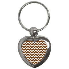 Chevron Pattern Gifts Key Chain (Heart)