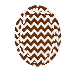 Chevron Pattern Gifts Oval Filigree Ornament (Two Sides)
