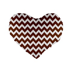 Chevron Pattern Gifts Standard 16  Premium Flano Heart Shape Cushions