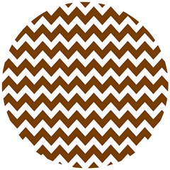 Chevron Pattern Gifts Wooden Puzzle Round