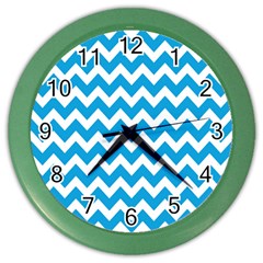 Chevron Pattern Gifts Color Wall Clock by GardenOfOphir