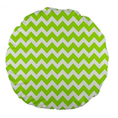 Chevron Pattern Gifts Large 18  Premium Flano Round Cushions by GardenOfOphir