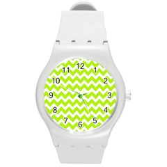 Chevron Pattern Gifts Round Plastic Sport Watch (m) by GardenOfOphir