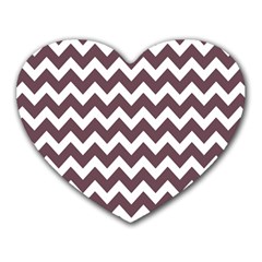 Chevron Pattern Gifts Heart Mousepad by GardenOfOphir