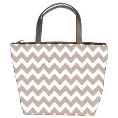 Beige Chevron Pattern Gifts Bucket Bag