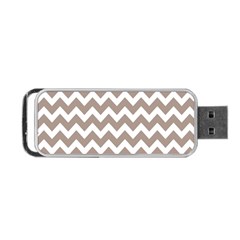 Beige Chevron Pattern Gifts Portable Usb Flash (two Sides) by GardenOfOphir