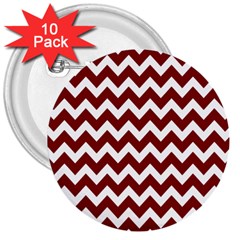 Red Chevron Pattern Gifts 3  Buttons (10 pack) 