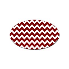 Red Chevron Pattern Gifts Sticker (oval) by GardenOfOphir