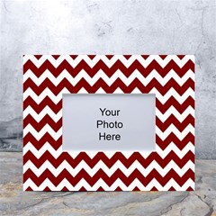 Red Chevron Pattern Gifts White Tabletop Photo Frame 4 x6 