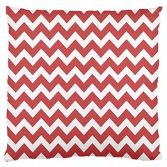 Coral Chevron Pattern Gifts Large Cushion Case (two Sides) by GardenOfOphir