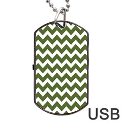 Chevron Pattern Gifts Dog Tag Usb Flash (one Side) by GardenOfOphir