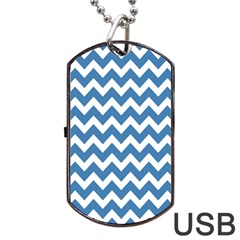 Chevron Pattern Gifts Dog Tag Usb Flash (two Sides) by GardenOfOphir