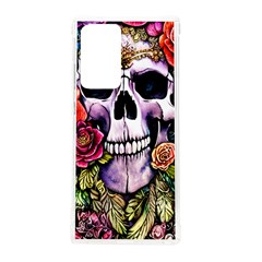 Sugar Skull With Flowers - Day Of The Dead Samsung Galaxy Note 20 Ultra Tpu Uv Case by GardenOfOphir