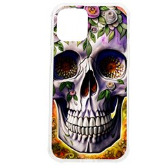 Cute Sugar Skull With Flowers - Day Of The Dead Iphone 12 Pro Max Tpu Uv Print Case by GardenOfOphir