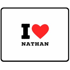 I Love Nathan Fleece Blanket (medium) by ilovewhateva