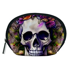 Cute Skulls And Bones Accessory Pouch (Medium)