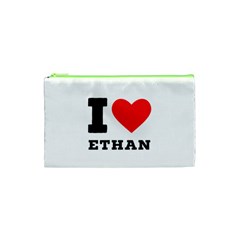 I Love Ethan Cosmetic Bag (xs) by ilovewhateva