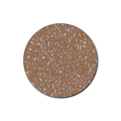 Leaves-013 Rubber Coaster (round) by nateshop