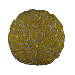 Leaves-014 Standard 15  Premium Flano Round Cushions by nateshop