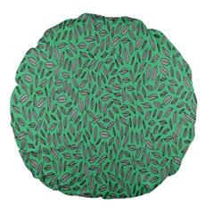 Leaves-015 Large 18  Premium Flano Round Cushions by nateshop