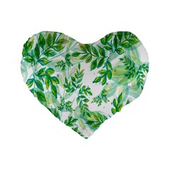 Leaves-37 Standard 16  Premium Heart Shape Cushions by nateshop