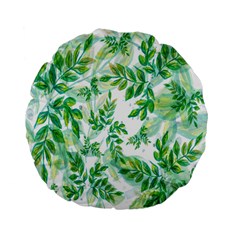 Leaves-37 Standard 15  Premium Flano Round Cushions by nateshop