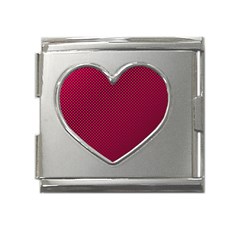 Red Mega Link Heart Italian Charm (18mm)