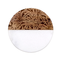 Sheets-34 Classic Marble Wood Coaster (round) 