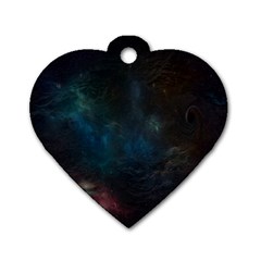 Space-02 Dog Tag Heart (two Sides) by nateshop