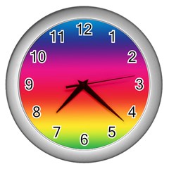 Spectrum Wall Clock (silver) by nateshop