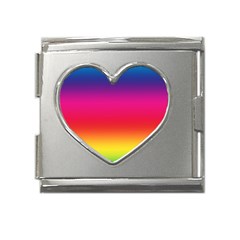 Spectrum Mega Link Heart Italian Charm (18mm) by nateshop