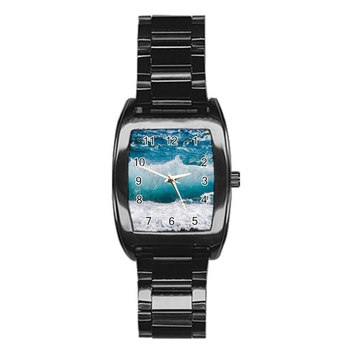 Waves Stainless Steel Barrel Watch