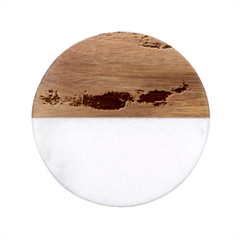 Waves Classic Marble Wood Coaster (round) 