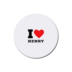 I Love Henry Rubber Round Coaster (4 Pack) by ilovewhateva