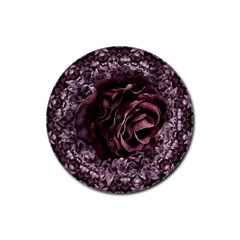 Rose Mandala Rubber Round Coaster (4 pack)