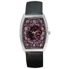 Rose Mandala Barrel Style Metal Watch