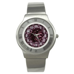 Rose Mandala Stainless Steel Watch by MRNStudios