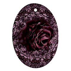 Rose Mandala Oval Ornament (Two Sides)