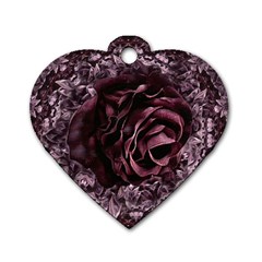 Rose Mandala Dog Tag Heart (Two Sides)