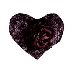 Rose Mandala Standard 16  Premium Flano Heart Shape Cushions