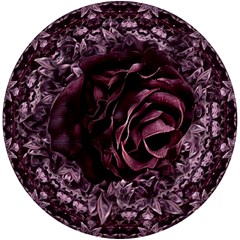 Rose Mandala Uv Print Round Tile Coaster by MRNStudios