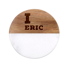 I love eric Classic Marble Wood Coaster (Round) 