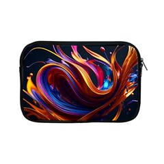 Ai Generated Waves Splash Liquid Paint Wall Apple Ipad Mini Zipper Cases by Jancukart