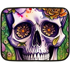 Gothic Sugar Skull Fleece Blanket (mini) by GardenOfOphir