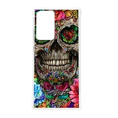 Retro Floral Skull Samsung Galaxy Note 20 Ultra Tpu Uv Case by GardenOfOphir