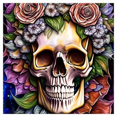 Death Skull Floral Lightweight Scarf 